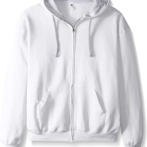 Fruit of the Loom Other - Men's Full-Zip Hooded Sweatshirt Split Pockets XXL